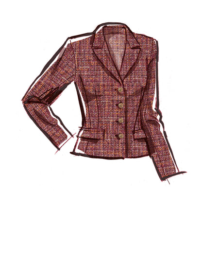 McCall's M8350 sewing pattern envelope showing blazer and waistcoat