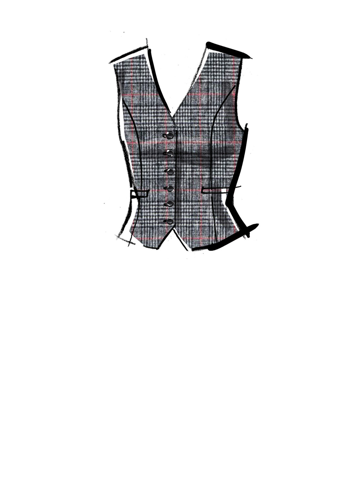 McCall's M8350 sewing pattern envelope showing blazer and waistcoat