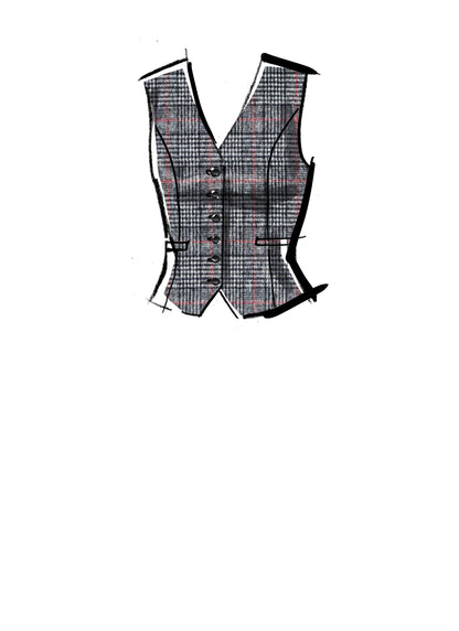 McCall's M8350 sewing pattern envelope showing blazer and waistcoat