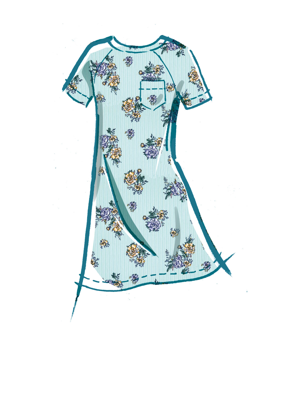 McCall's M8353 sewing pattern envelope showing children's top and flared trousers