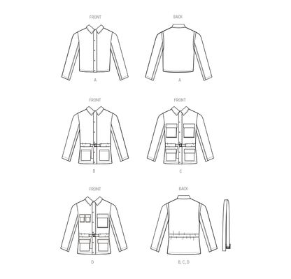 McCall's M8371 sewing pattern envelope showing a men's jacket