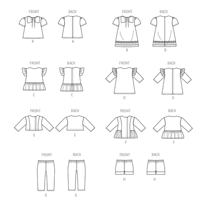 McCall's M8378 sewing pattern envelope showing a wardrobe of clothes for 18in dolls