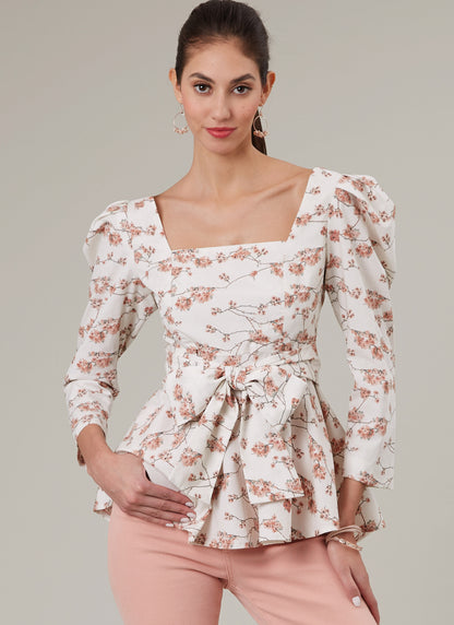 McCall's M8388 sewing pattern envelope showing tops with sleeves or straps