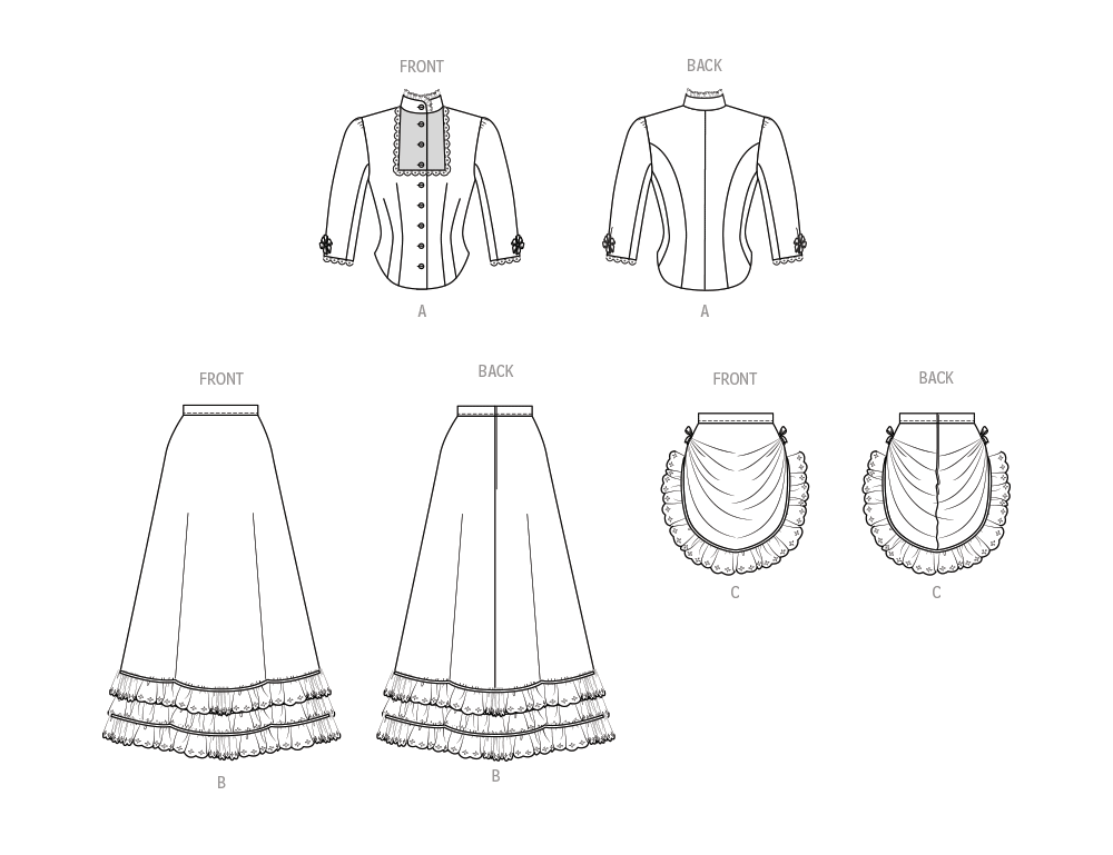 McCall's M8397 sewing pattern envelope showing a costume top