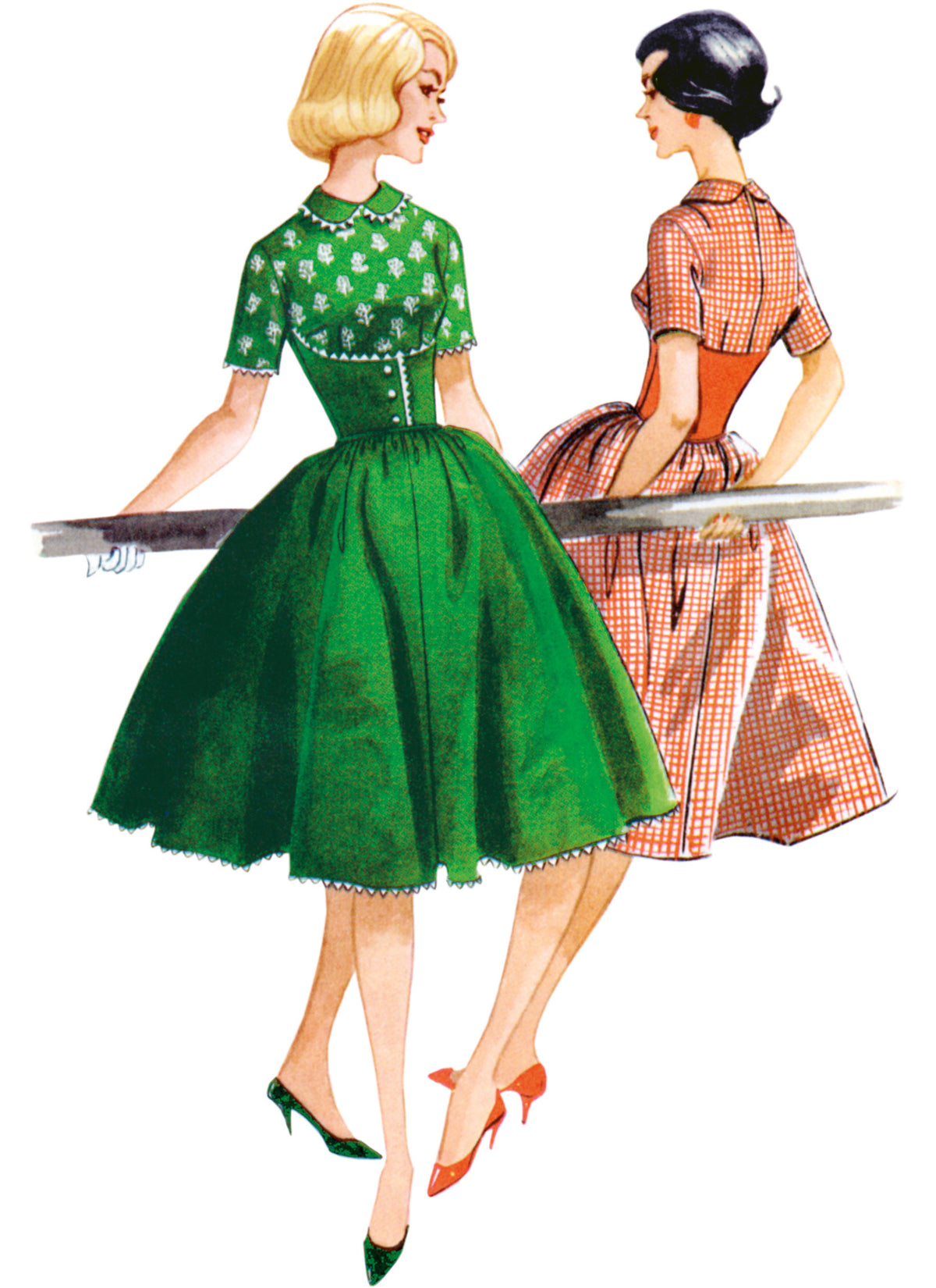 McCall's M8401 sewing pattern envelope showing a vintage 1950s-style dress