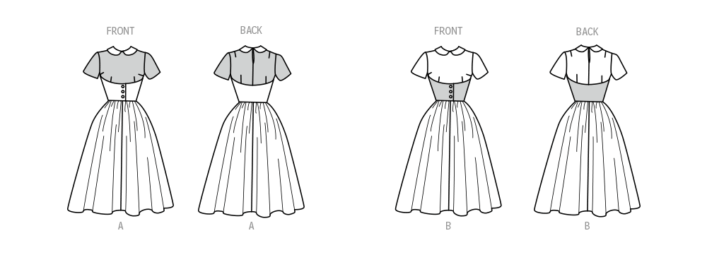 McCall's M8401 sewing pattern envelope showing a vintage 1950s-style dress