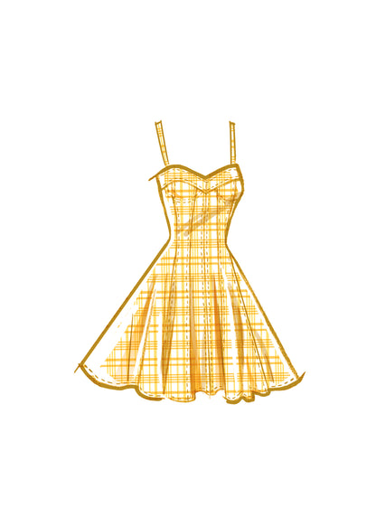 McCall's M8405 sewing pattern envelope showing fit and flare corset dress designs