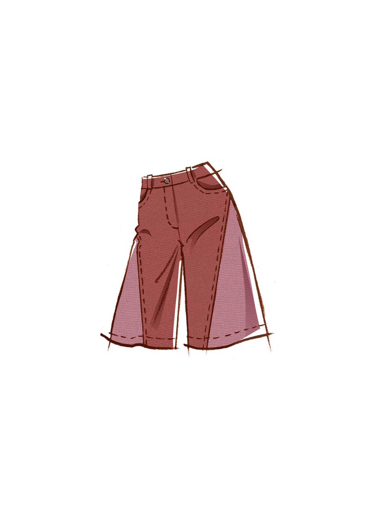 McCall's M8408 sewing pattern envelope showing patchwork shorts and trousers designs