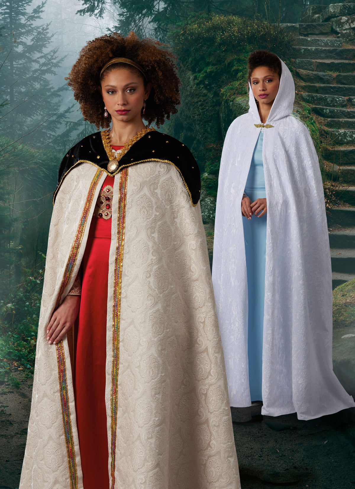 McCall's M8428 sewing pattern envelope showing unlined cape designs