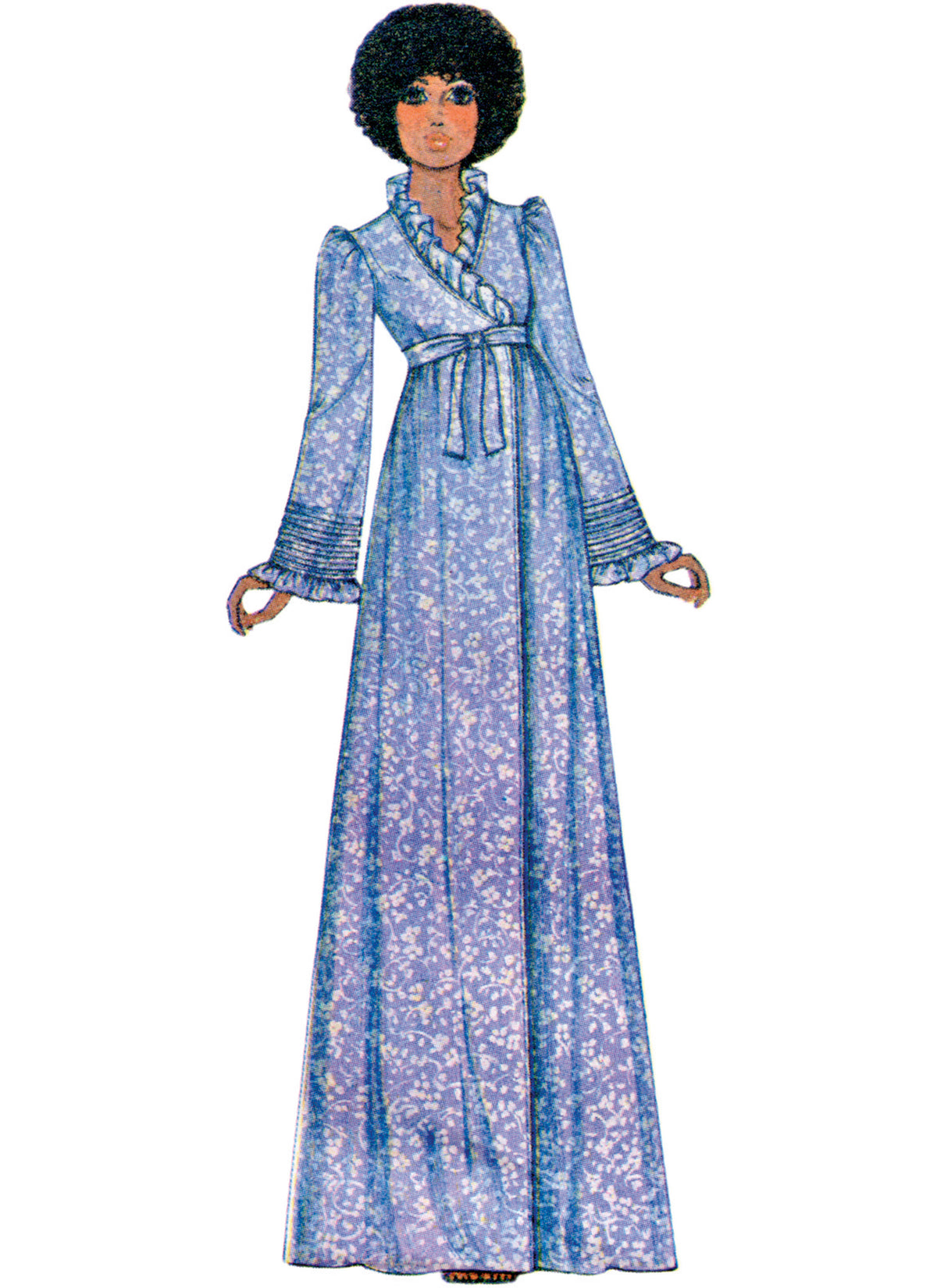 McCall's M8430 sewing pattern envelope showing vintage 1970s robe and nightgown designs