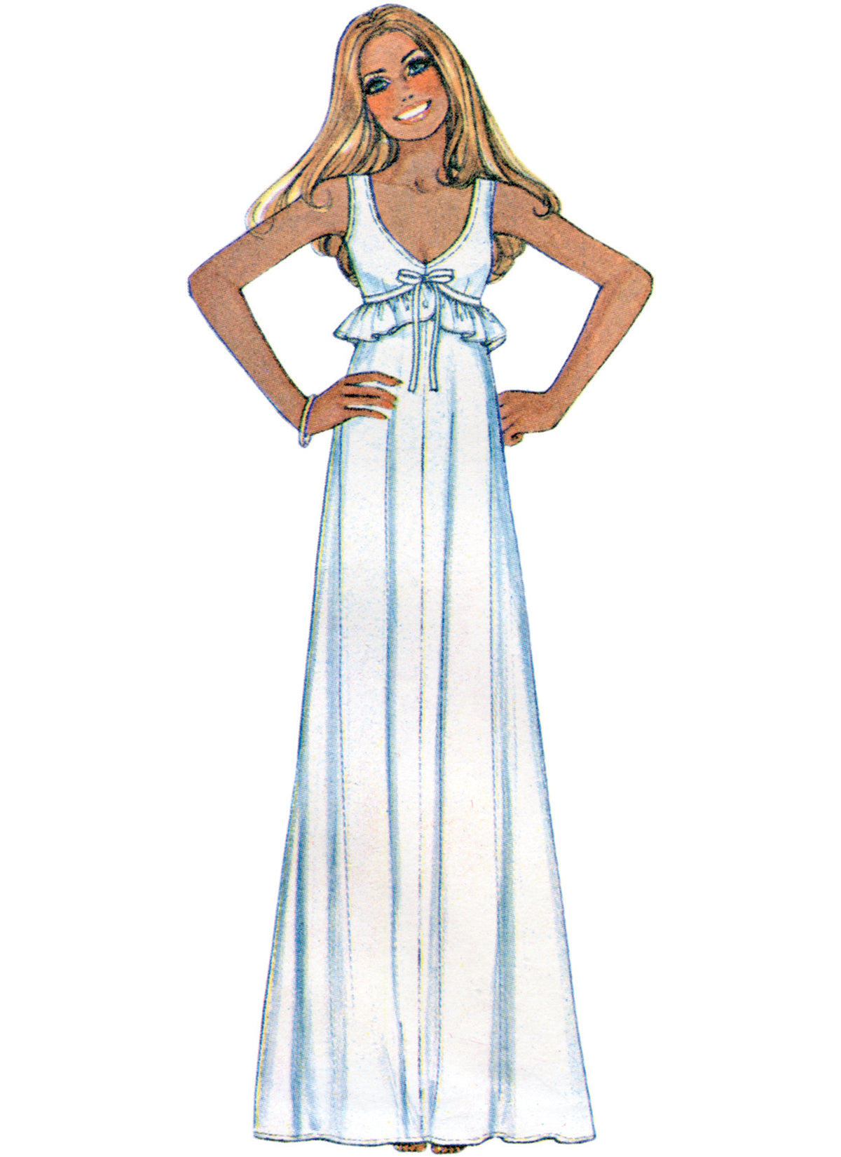 McCall's M8430 sewing pattern envelope showing vintage 1970s robe and nightgown designs