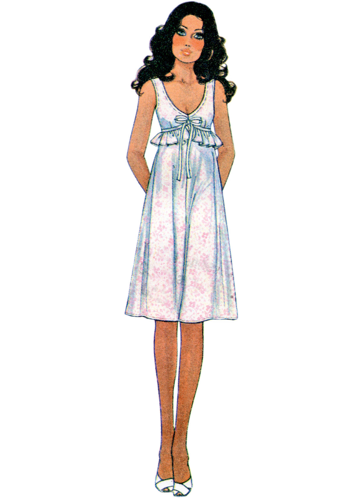 McCall's M8430 sewing pattern envelope showing vintage 1970s robe and nightgown designs
