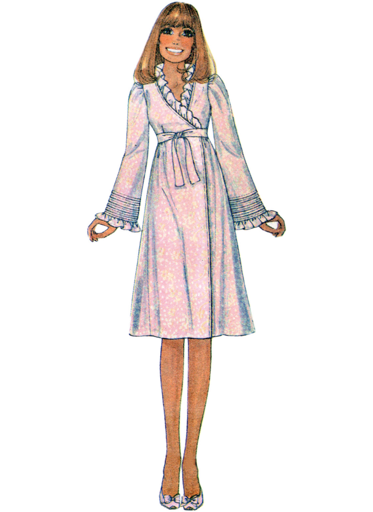 McCall's M8430 sewing pattern envelope showing vintage 1970s robe and nightgown designs