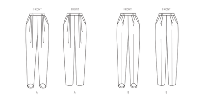 McCall's M8432 sewing pattern envelope showing vintage 1990s trousers designs