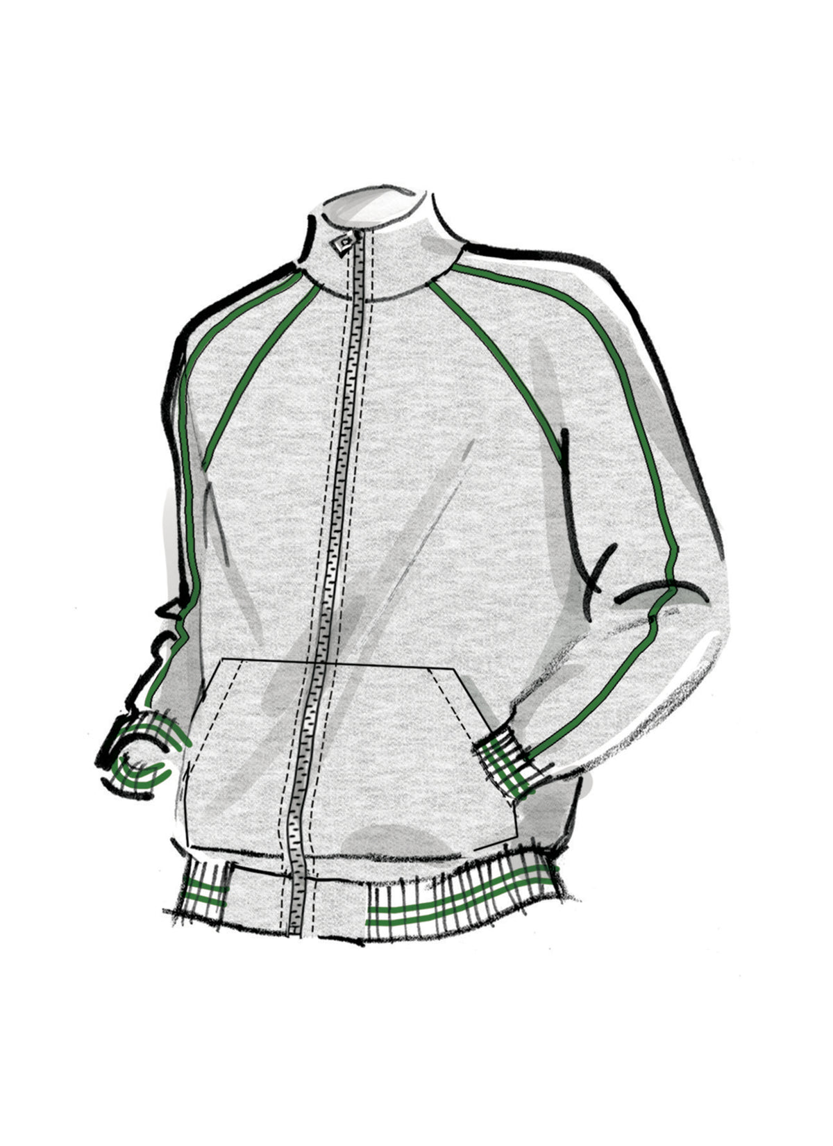 McCall's M8441 sewing pattern envelope showing men's hooded jacket designs