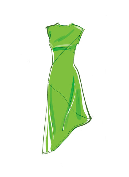 McCall's M8448 sewing pattern envelope showing women's knit dress designs