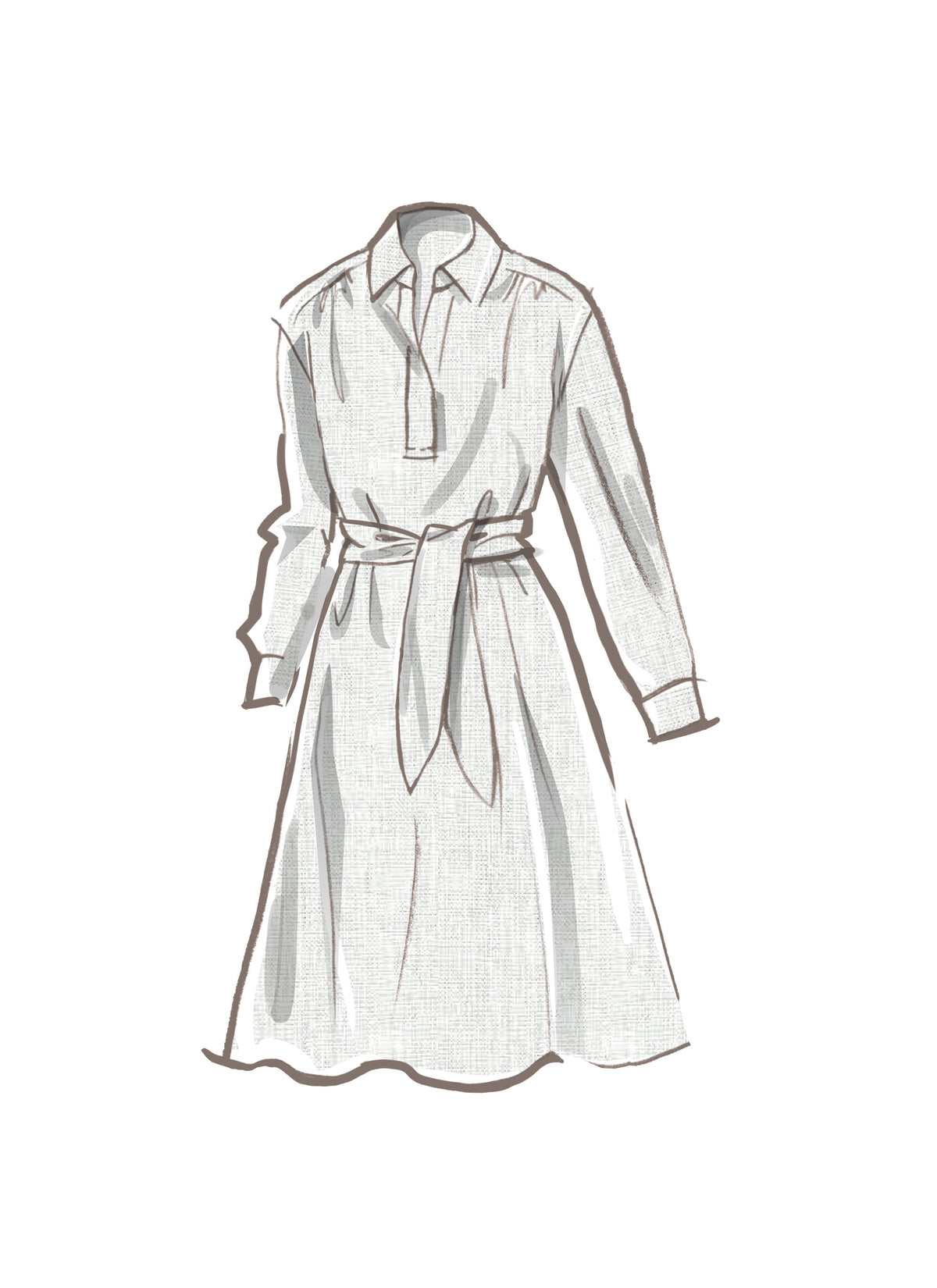McCall's M8449 sewing pattern envelope showing women's pullover dress designs