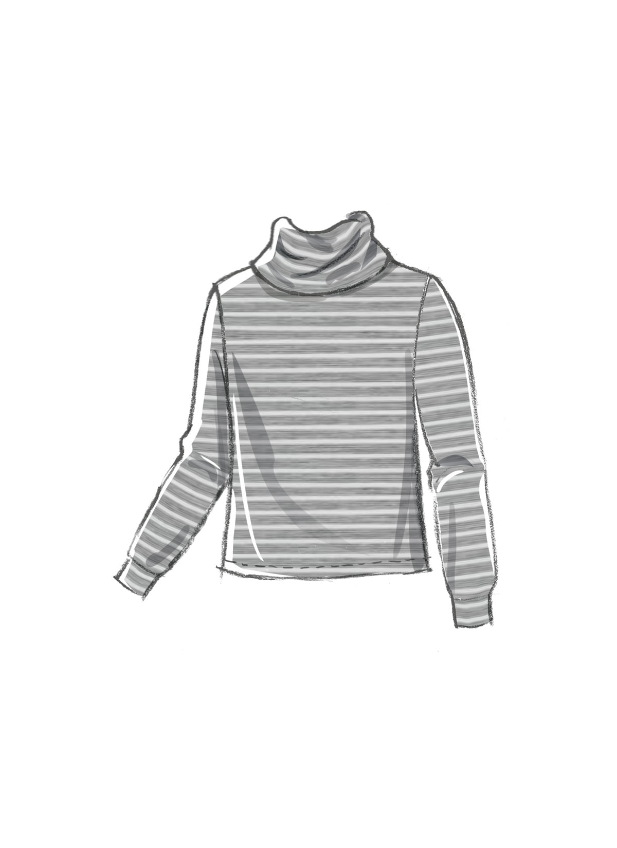 McCall's M8456 sewing pattern envelope showing knit turtleneck top and trousers designs