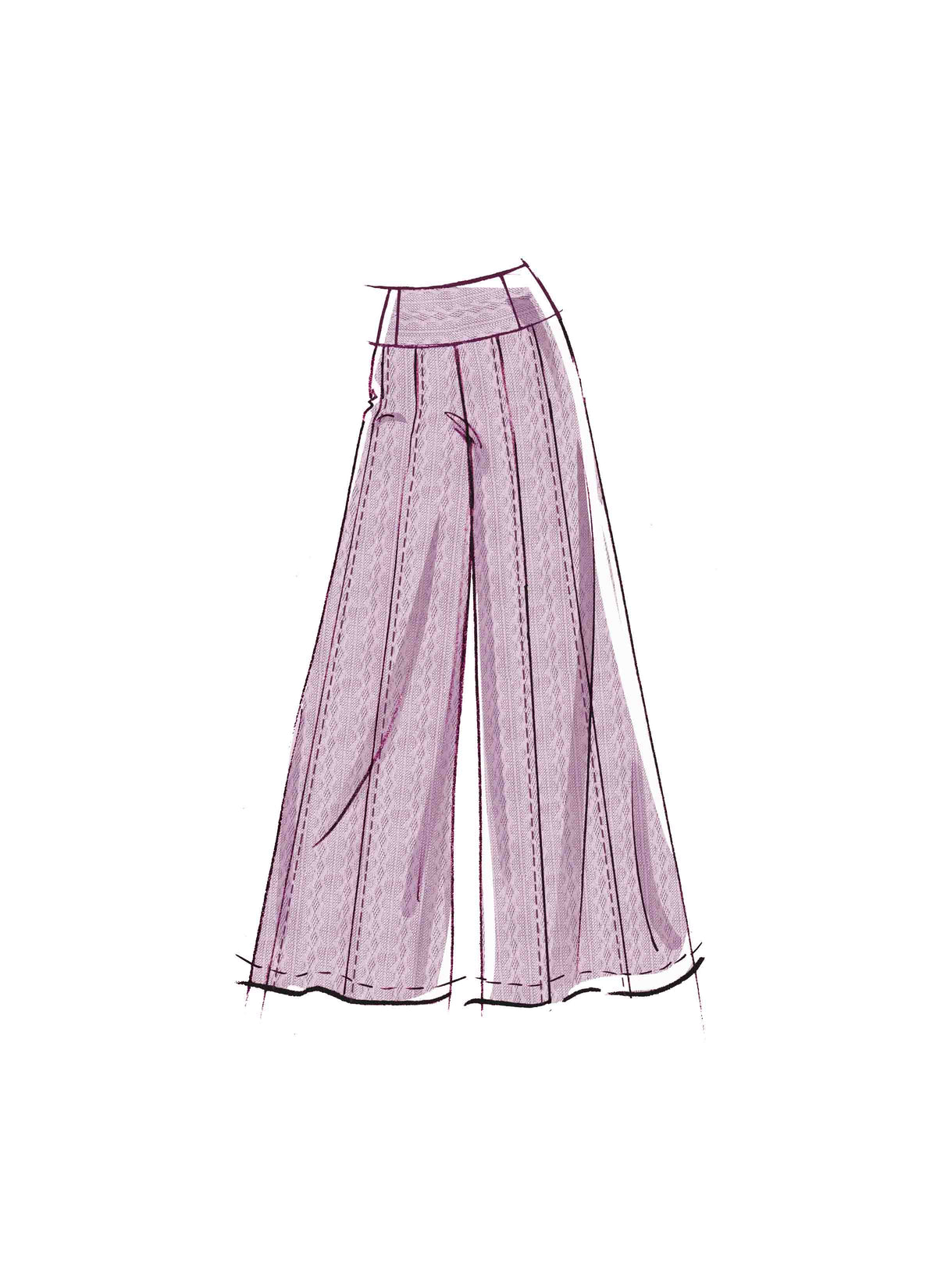 McCall's M8456 sewing pattern envelope showing knit turtleneck top and trousers designs