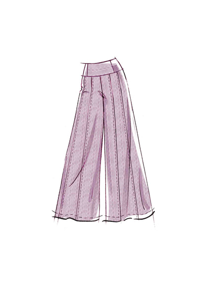 McCall's M8456 sewing pattern envelope showing knit turtleneck top and trousers designs
