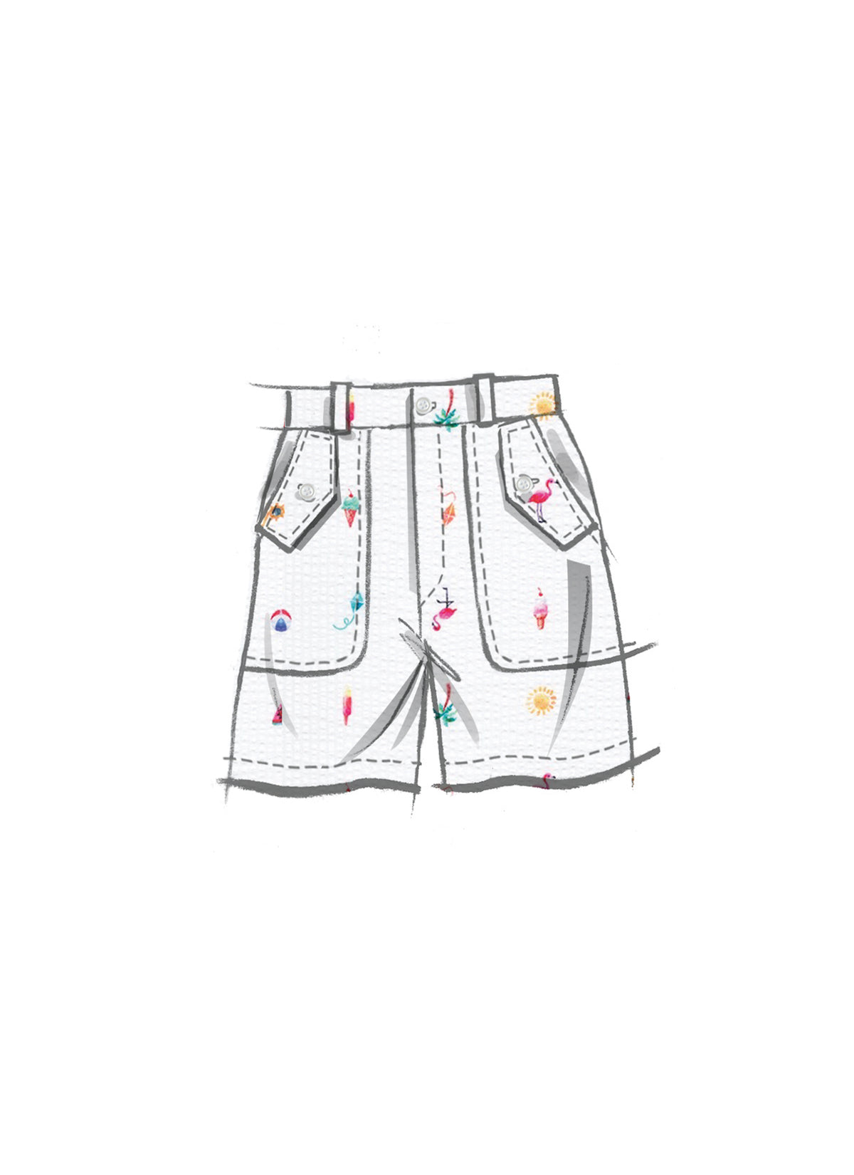 McCall's M8462 sewing pattern envelope showing kids' utility outfit designs