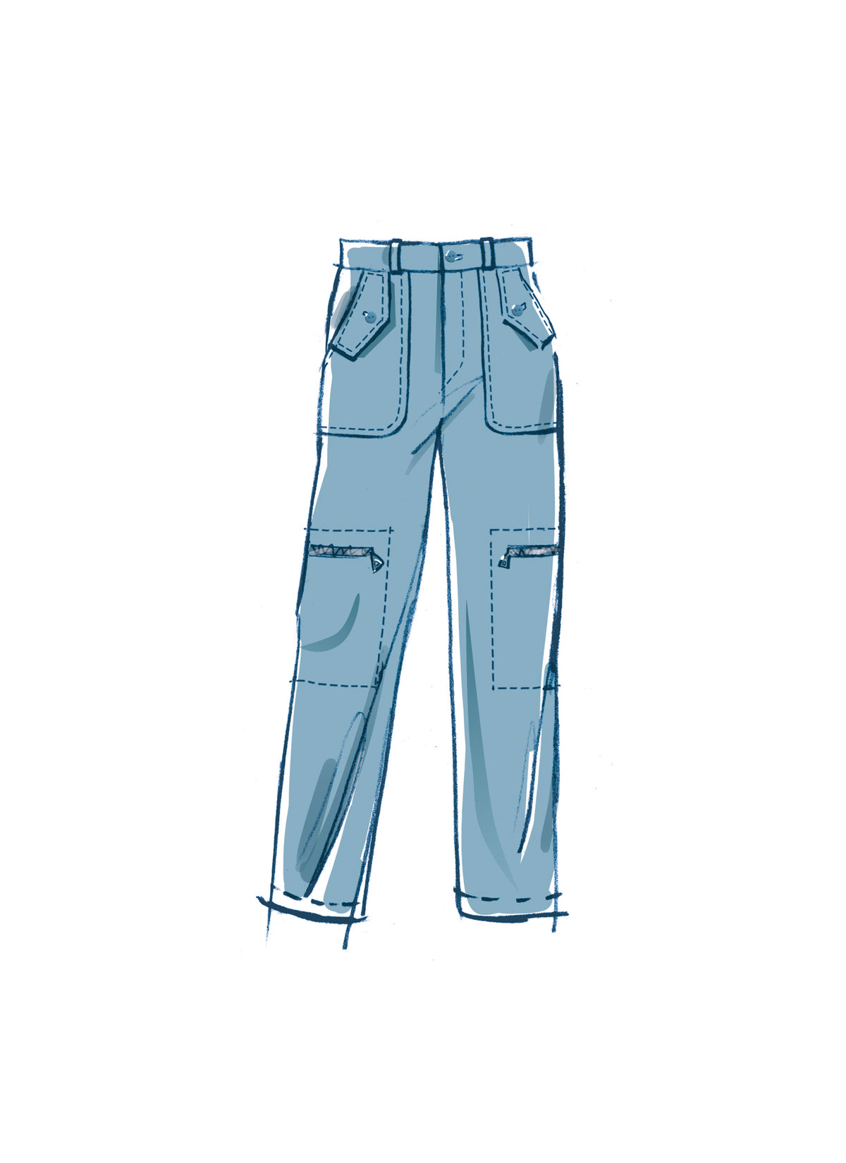 McCall's M8462 sewing pattern envelope showing kids' utility outfit designs