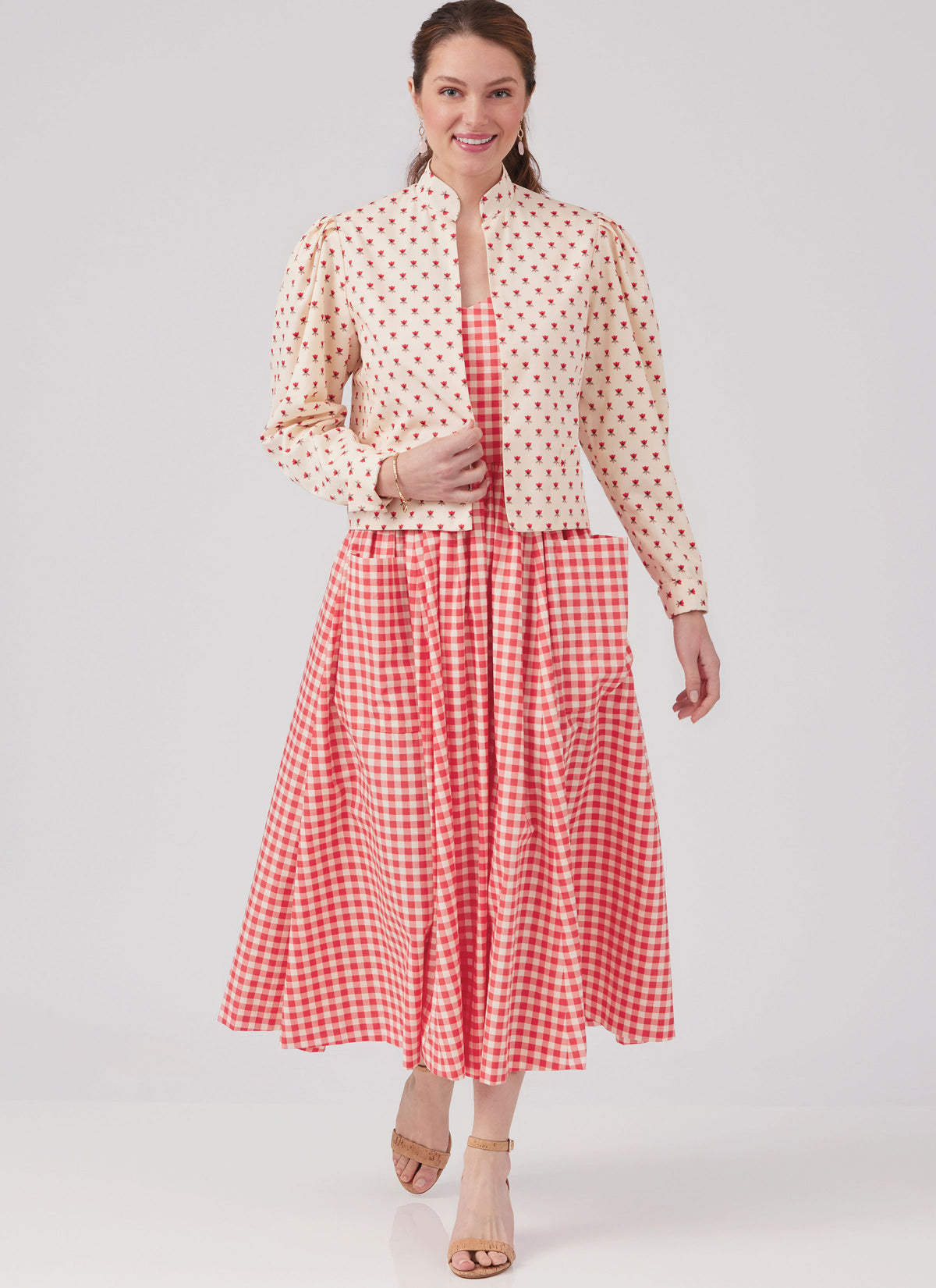 McCall's M8464 sewing pattern envelope showing misses' vintage 1980s jacket & dress designs