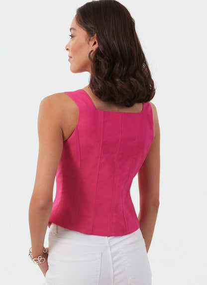McCall's M8478 sewing pattern envelope showing misses' corset-style cropped top designs