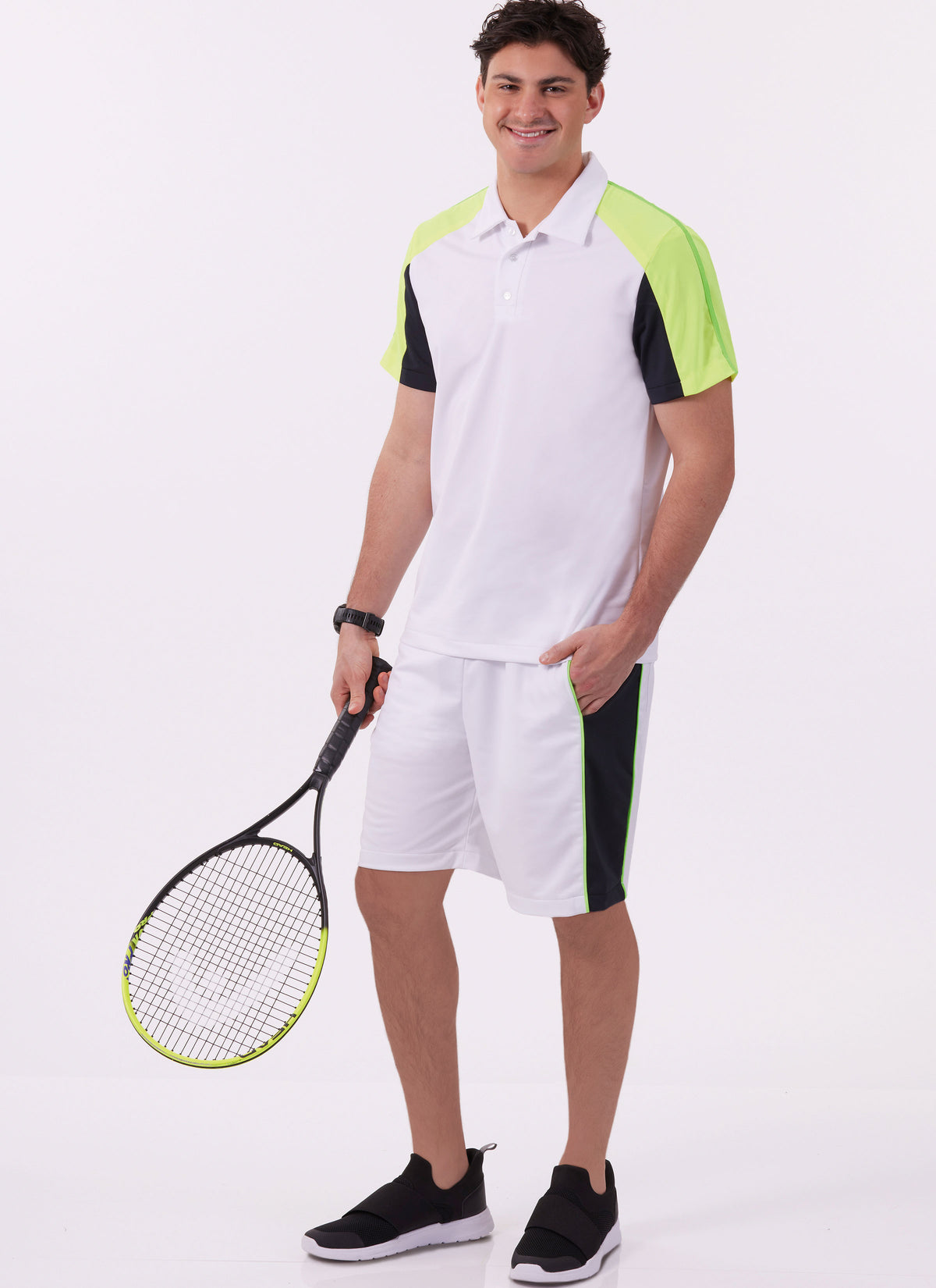 McCall's M8485 sewing pattern envelope showing mens polo shirt designs