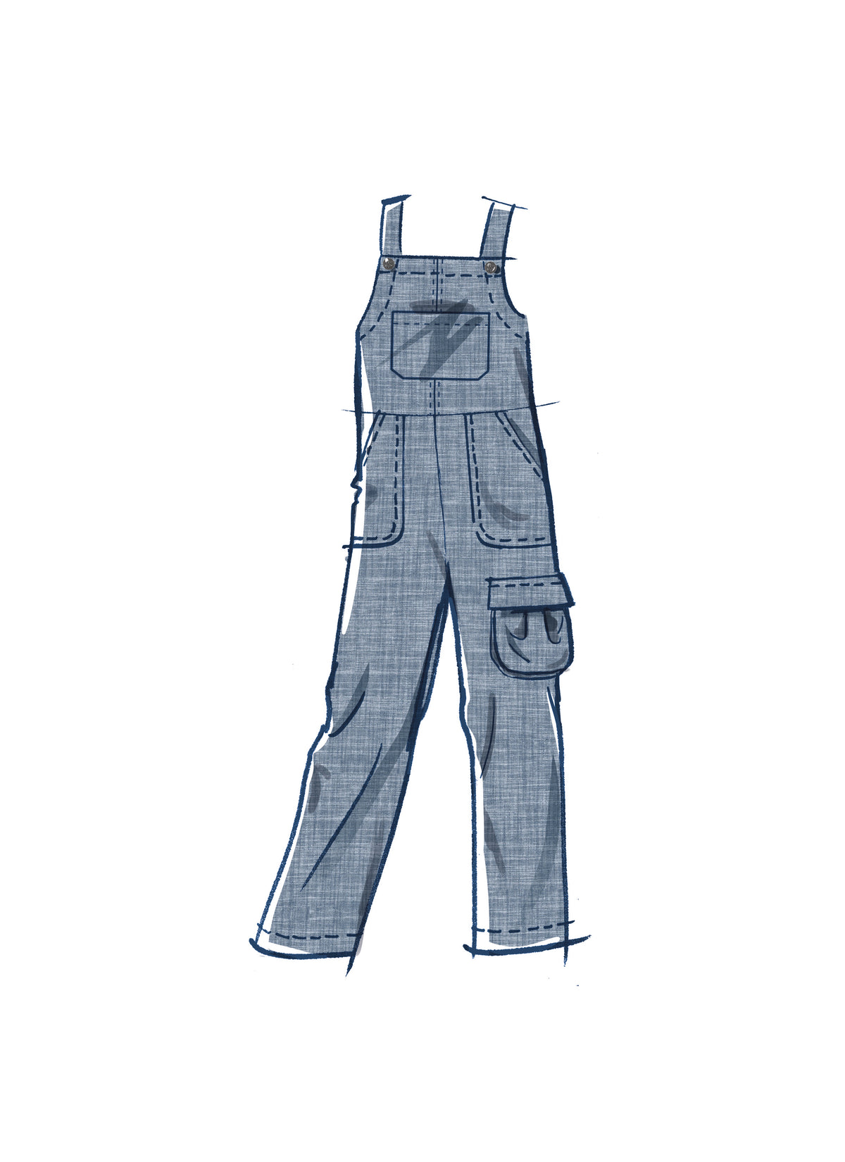 McCall's M8489 sewing pattern envelope showing girls' pinafore & overalls designs