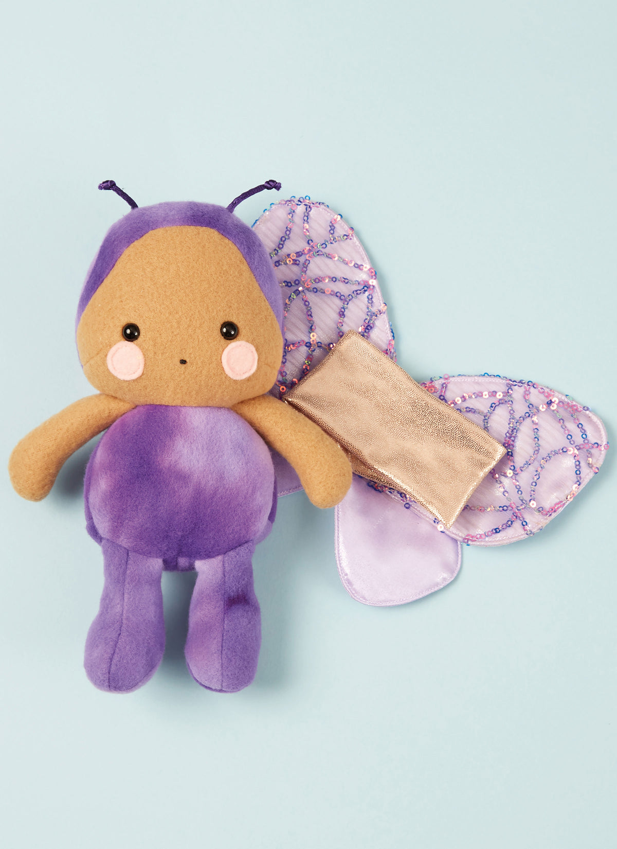 McCall's M8496 sewing pattern envelope showing sweet 9in dolls with sewn-in arms and legs