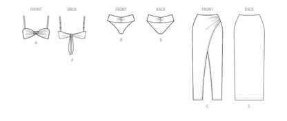 McCall's M8502 sewing pattern envelope showing a summer beach set that works from day to evening