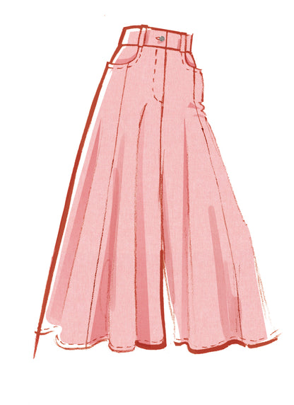 McCall's M8511 sewing pattern envelope showing statement shorts and trousers