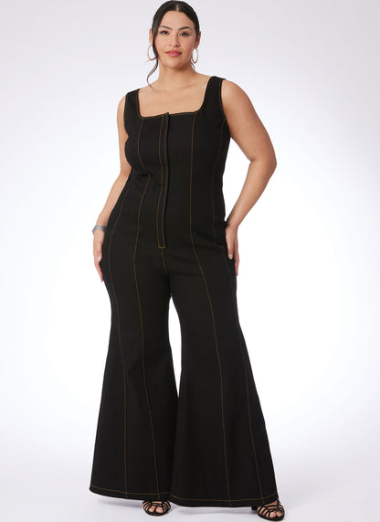 McCall's M8514 sewing pattern envelope showing a corset-style romper and jumpsuits