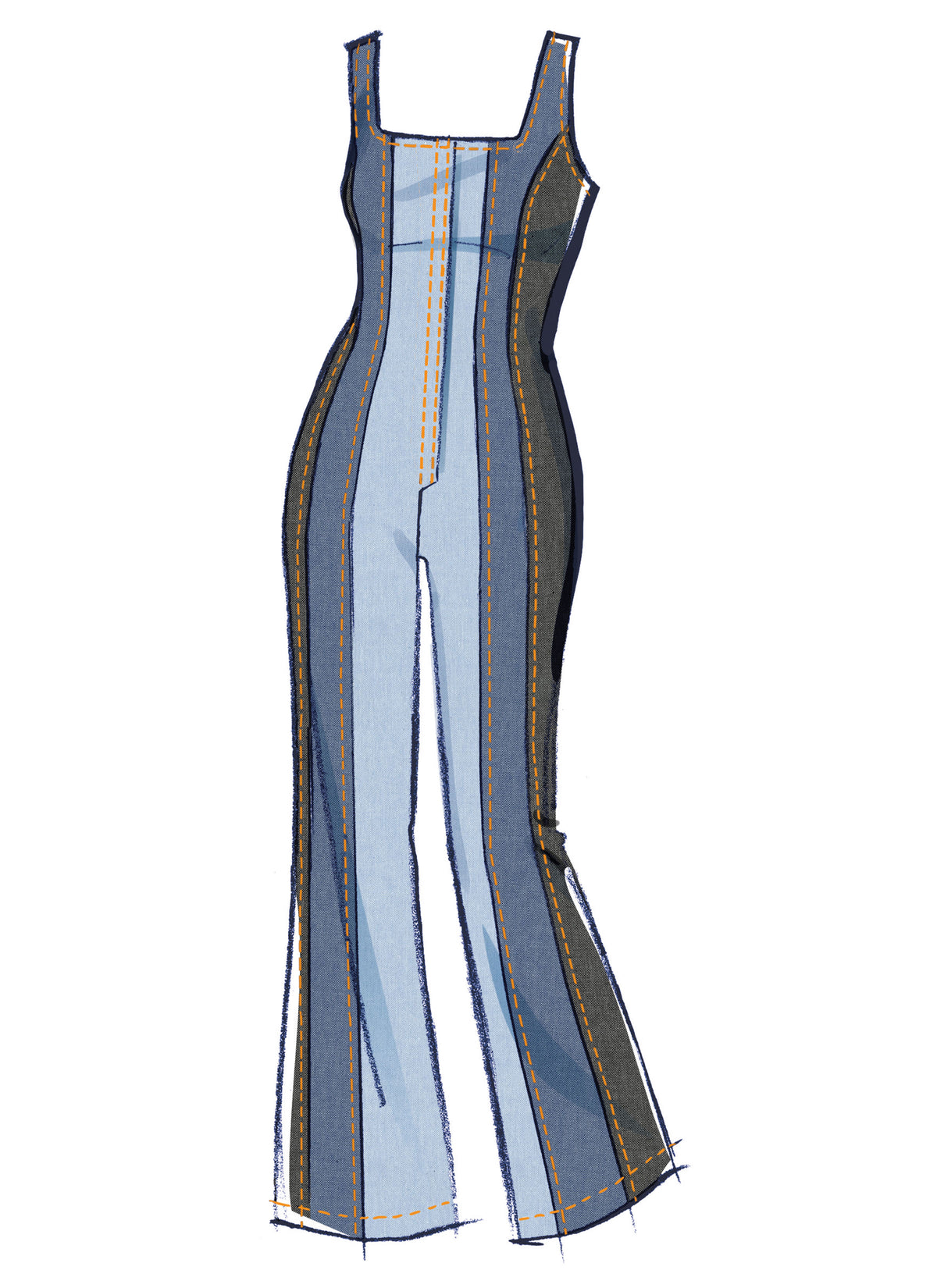 McCall's M8514 sewing pattern envelope showing a corset-style romper and jumpsuits
