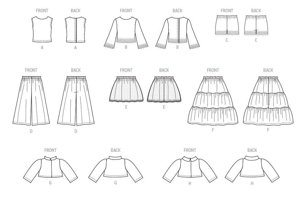 McCall's M8523 sewing pattern envelope showing 18in doll clothes