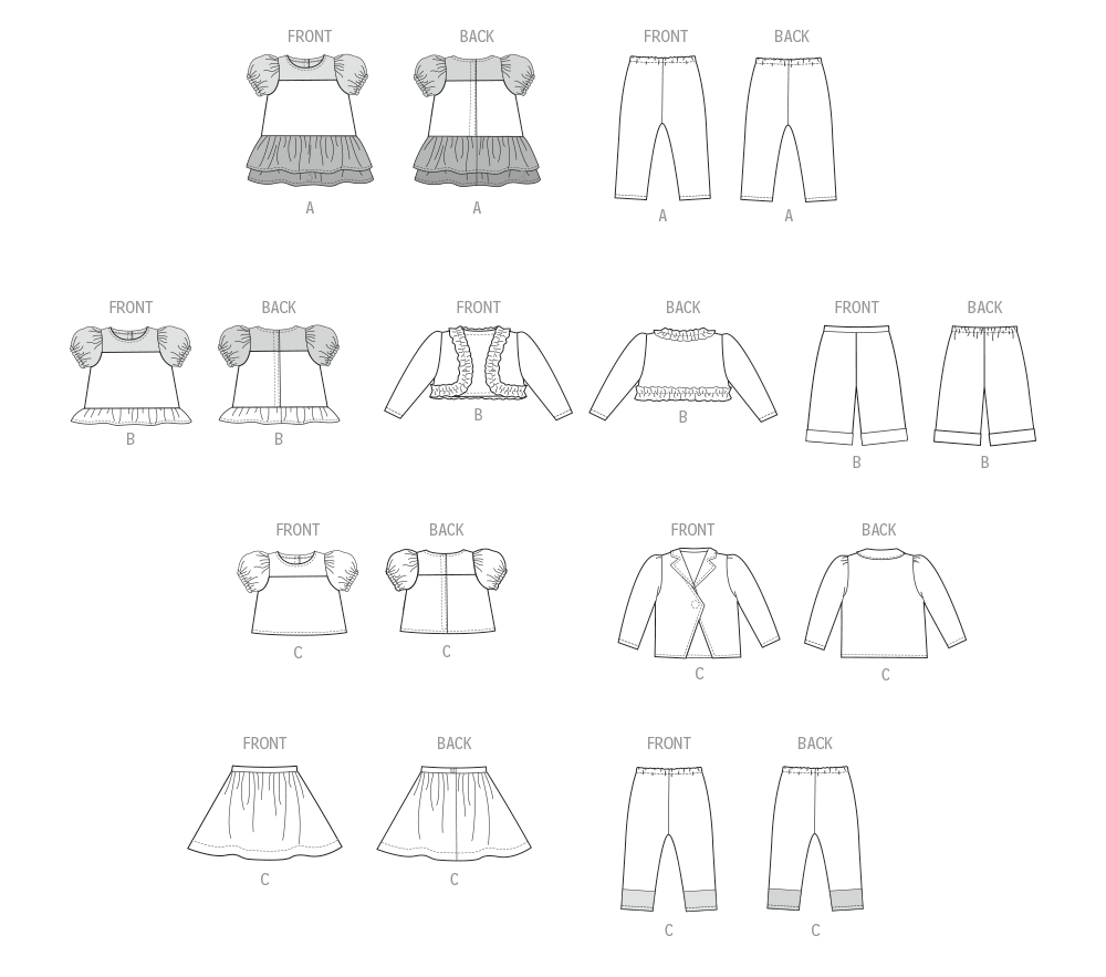 McCall's M8524 sewing pattern envelope showing 18in doll outfits