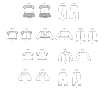 McCall's M8524 sewing pattern envelope showing 18in doll outfits