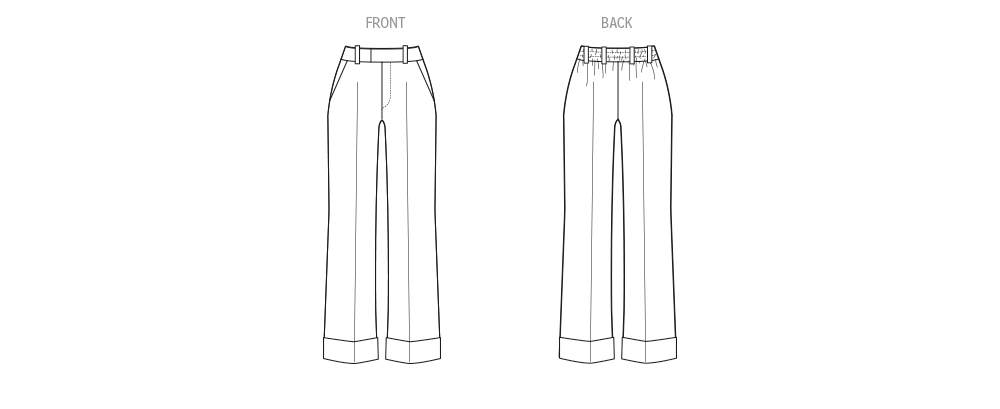 McCall's M8527 sewing pattern envelope showing women's trousers