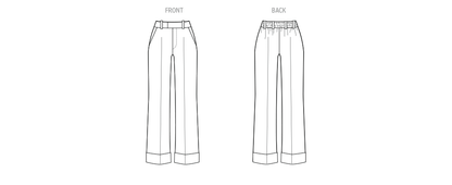McCall's M8527 sewing pattern envelope showing women's trousers