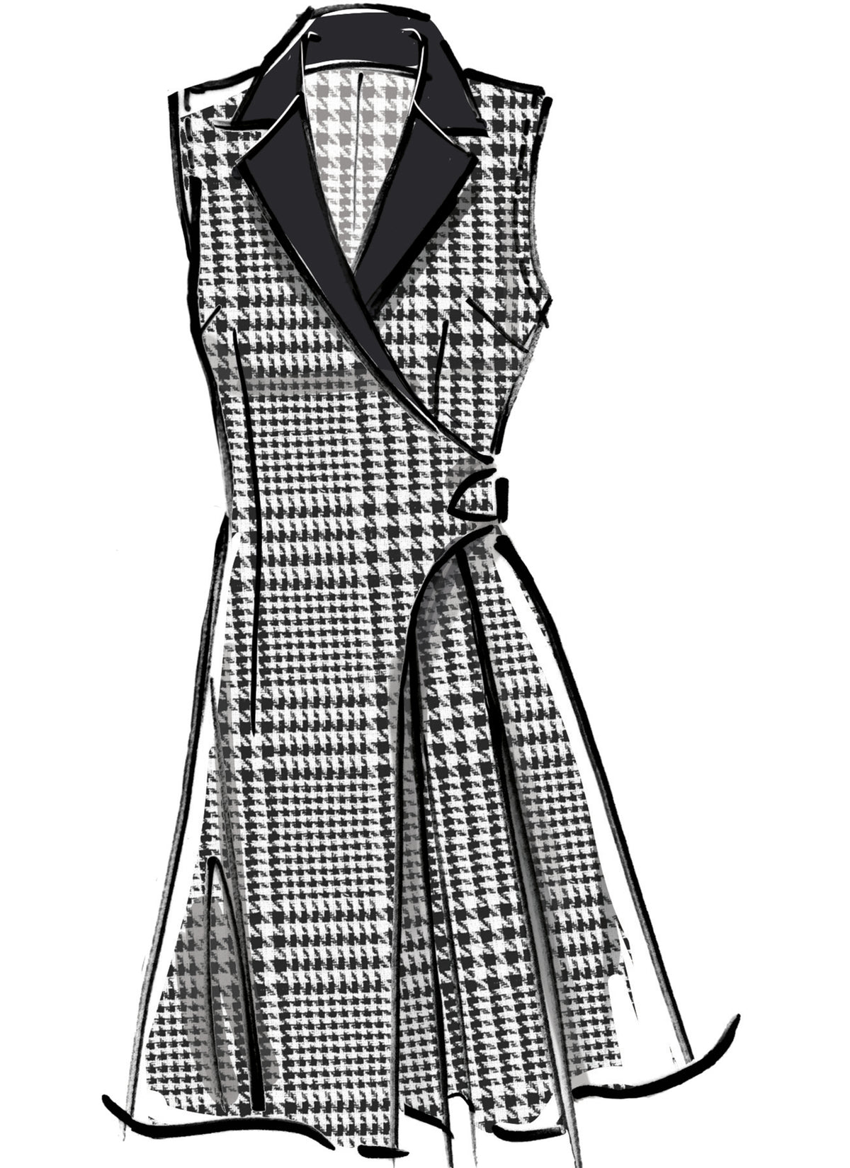 McCall's M8528 sewing pattern envelope showing blazer wrap dresses