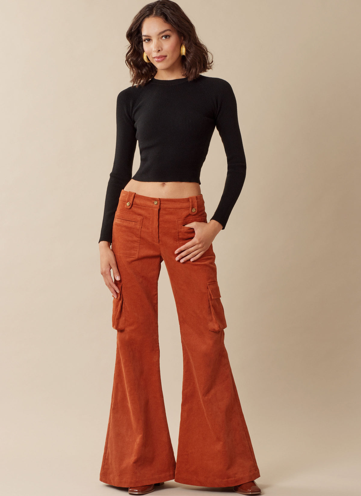 McCall's M8531 sewing pattern envelope showing flared trousers