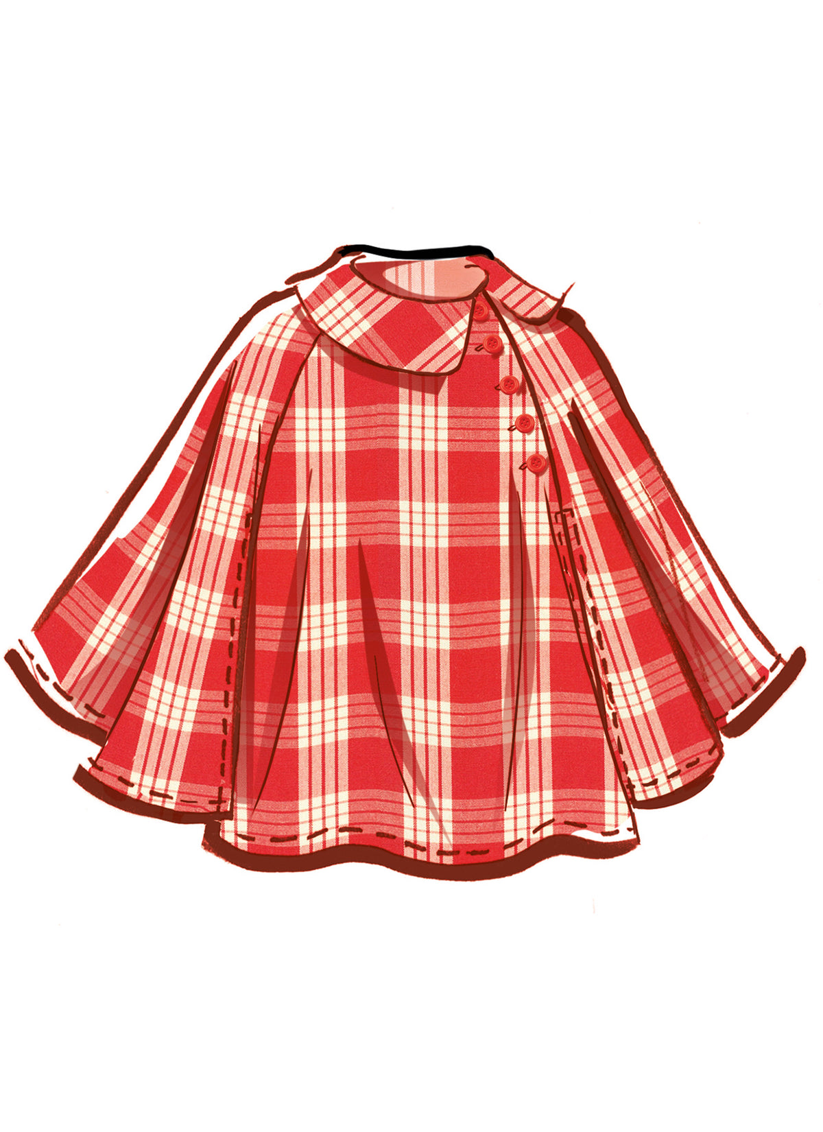 McCall's M8538 sewing pattern envelope showing girls' capes