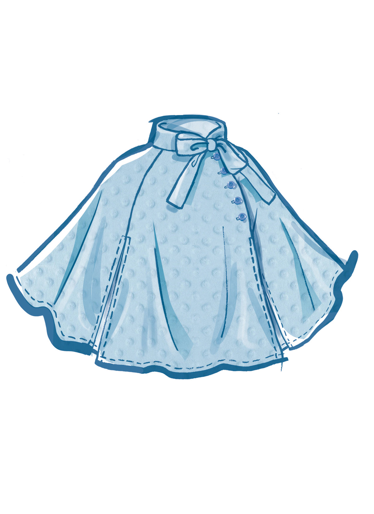 McCall's M8538 sewing pattern envelope showing girls' capes