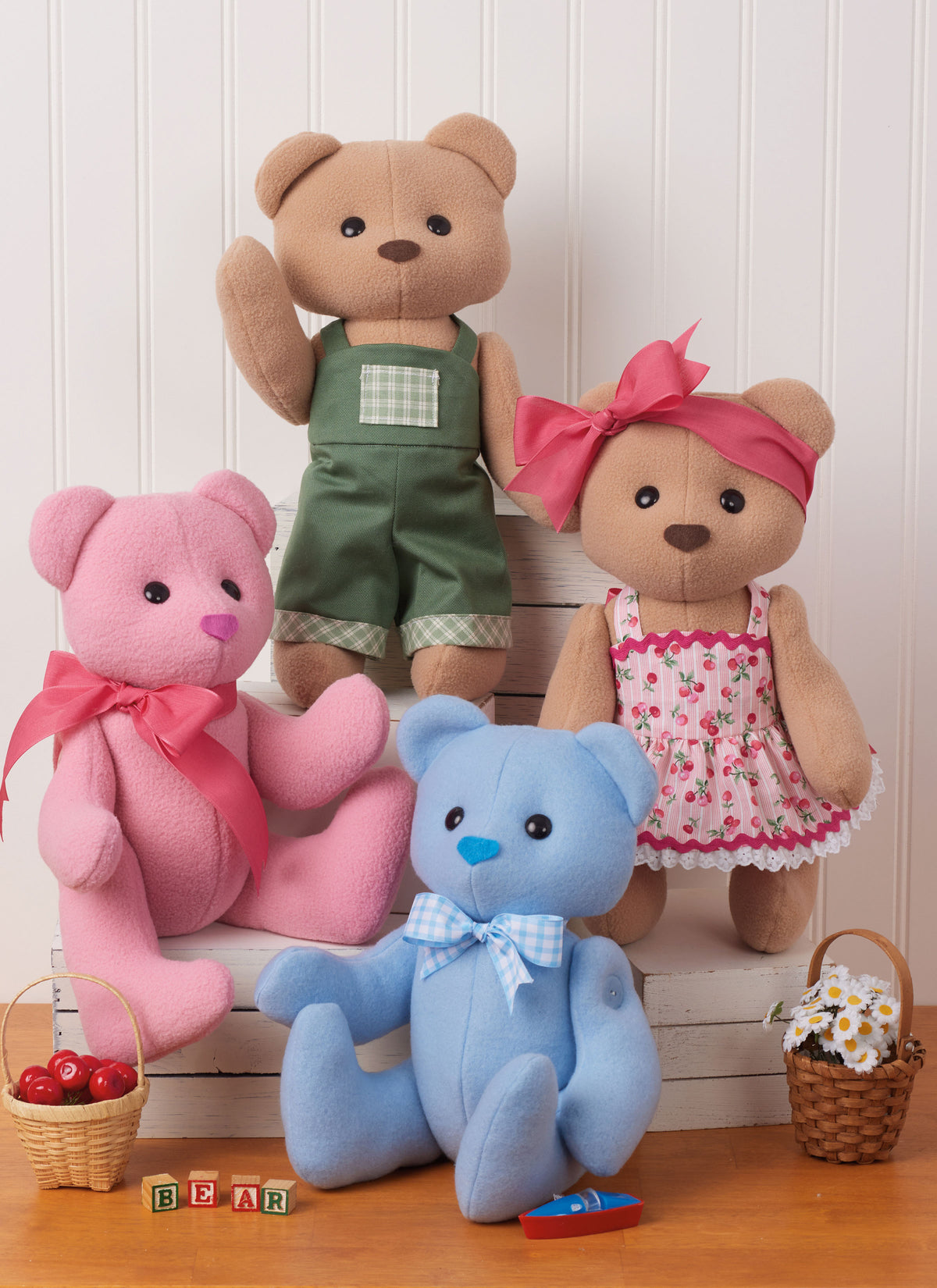 McCall's M8547 pattern envelope showing a fleece teddy bear