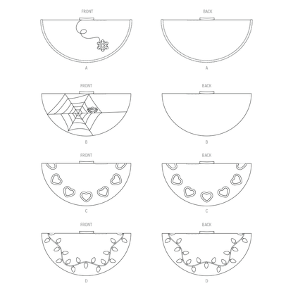 McCall's M8548 pattern envelope showing seasonal circle skirts