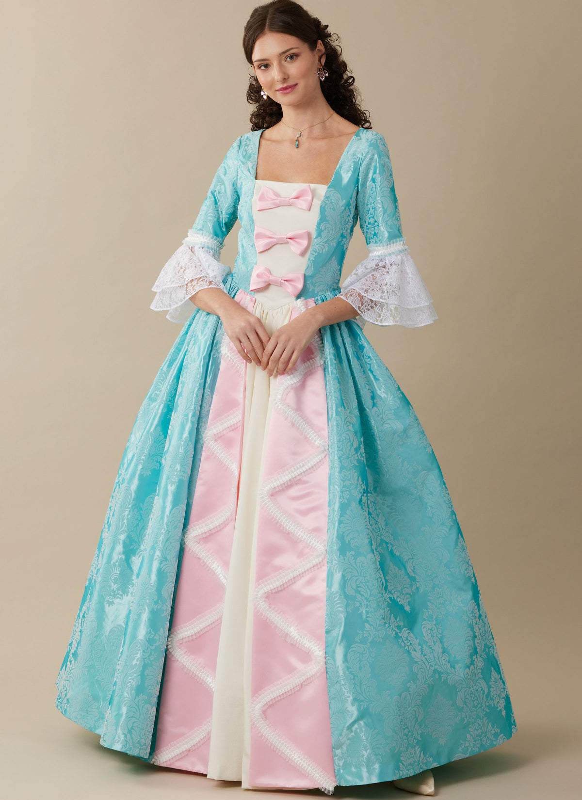 McCall's M8549 pattern envelope showing children's costume gowns