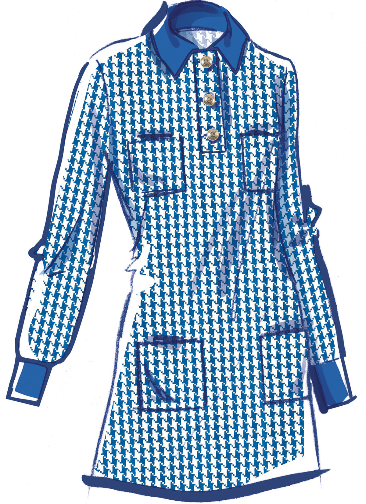 McCall's M8552 pattern envelope showing lined shift dresses with polo collars
