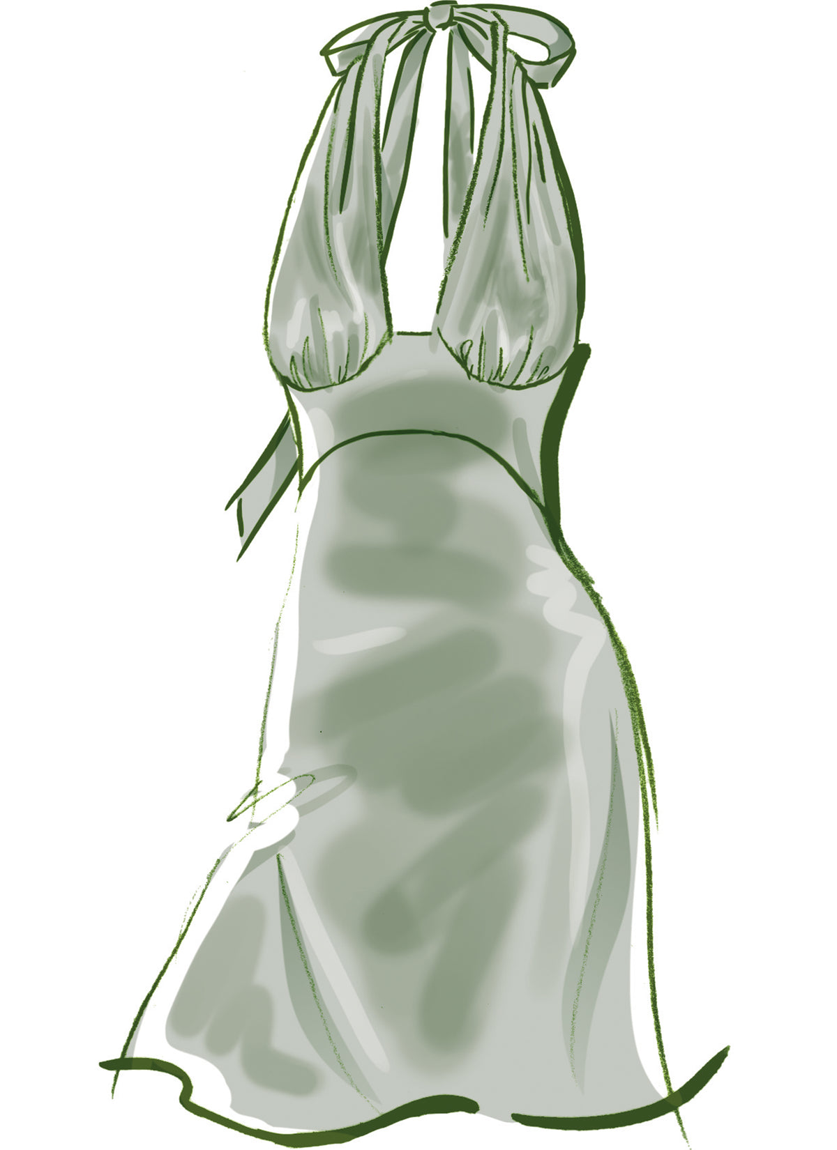 McCall's M8555 pattern envelope showing plunge neck halter dresses