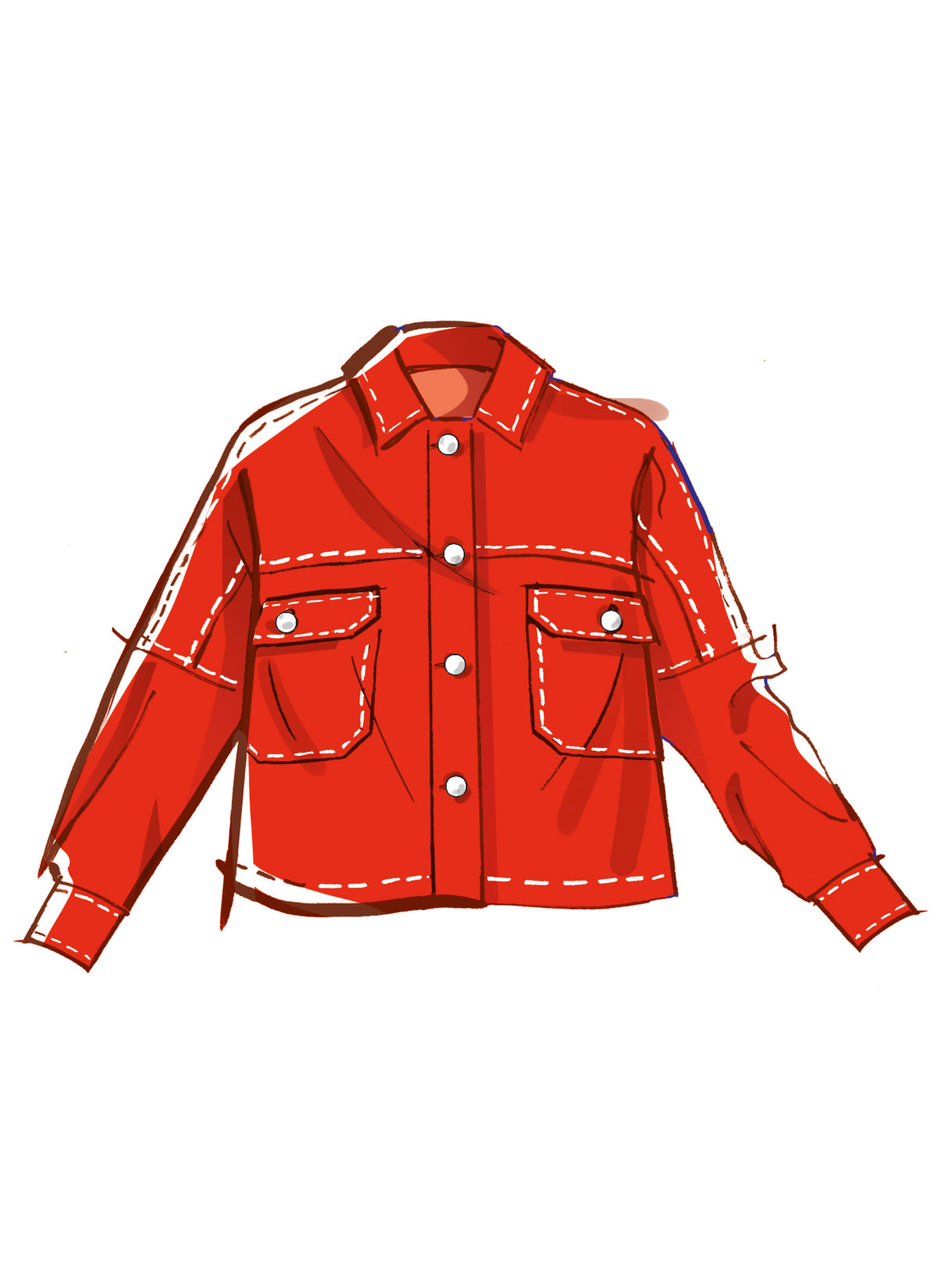 McCall's M8561 pattern envelope showing a button front jacket